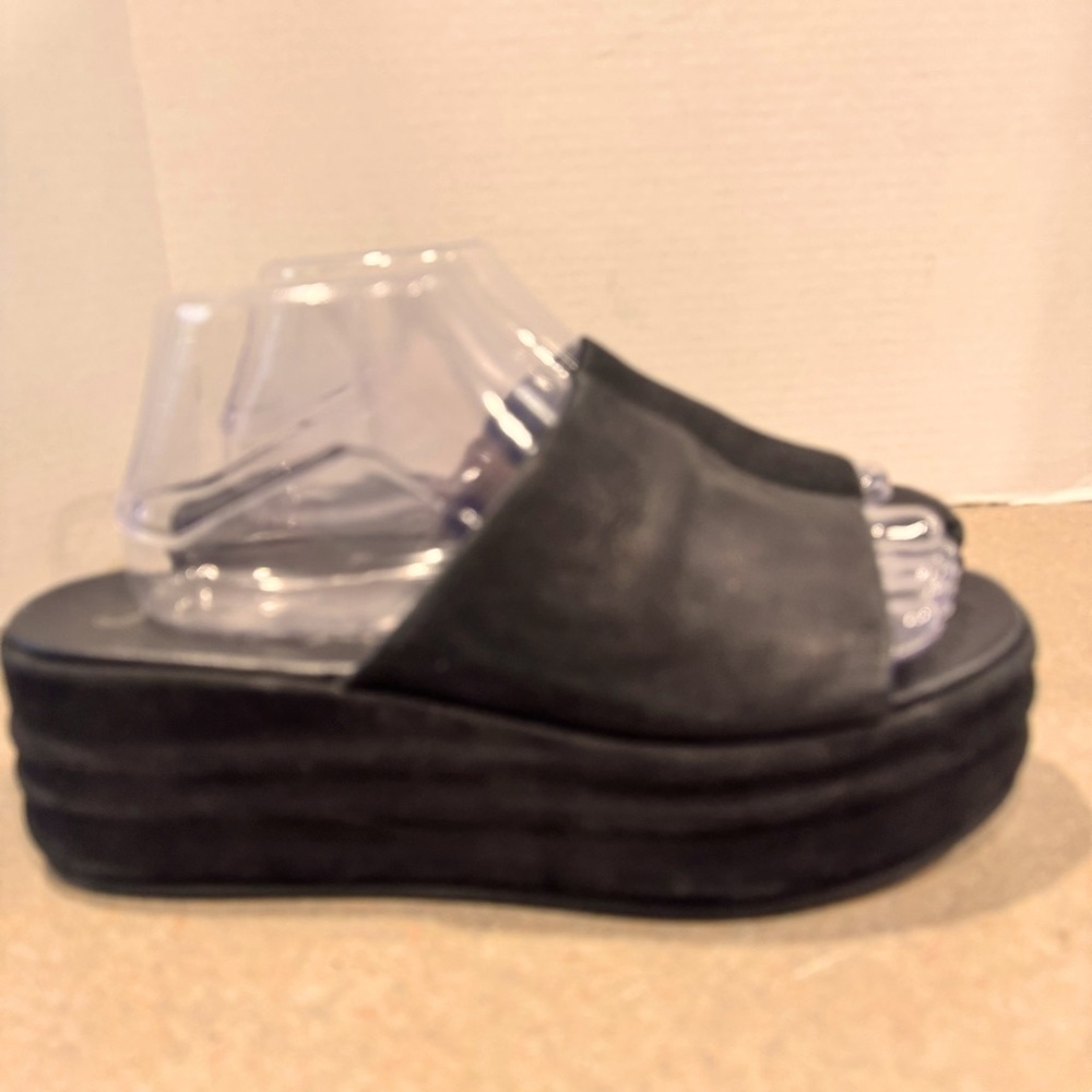 Free People Women’s Black Harbor Flatform Mules Sandals EU 40 US 9-9.5